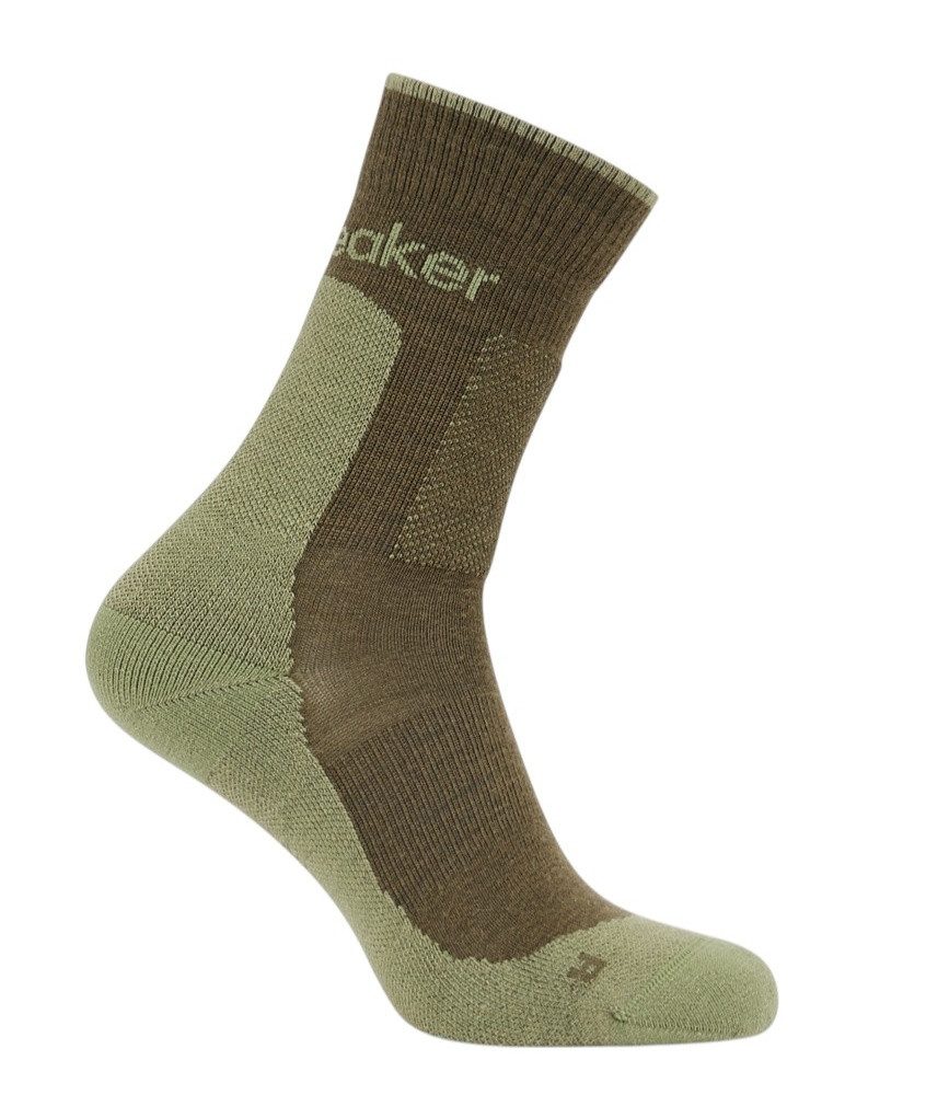 Icebreaker Wandersocken Crew Hike+ Medium (Merinowolle, strapazierfähig, leicht) lodengrün