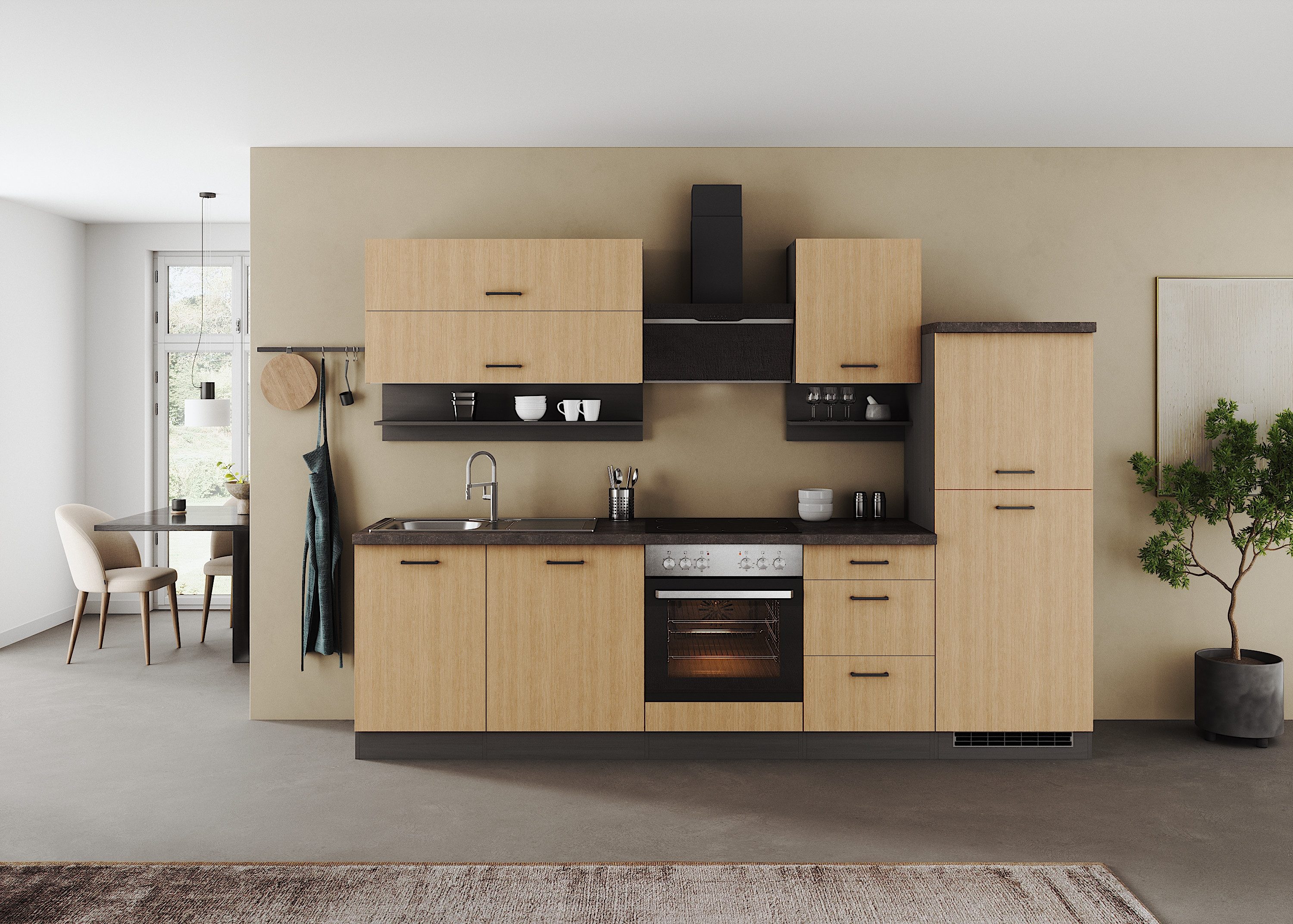 KOCHSTATION Küchenzeile KS-Frieda Breite 280 cm, wahlweise mit E-Geräten, m günstig online kaufen