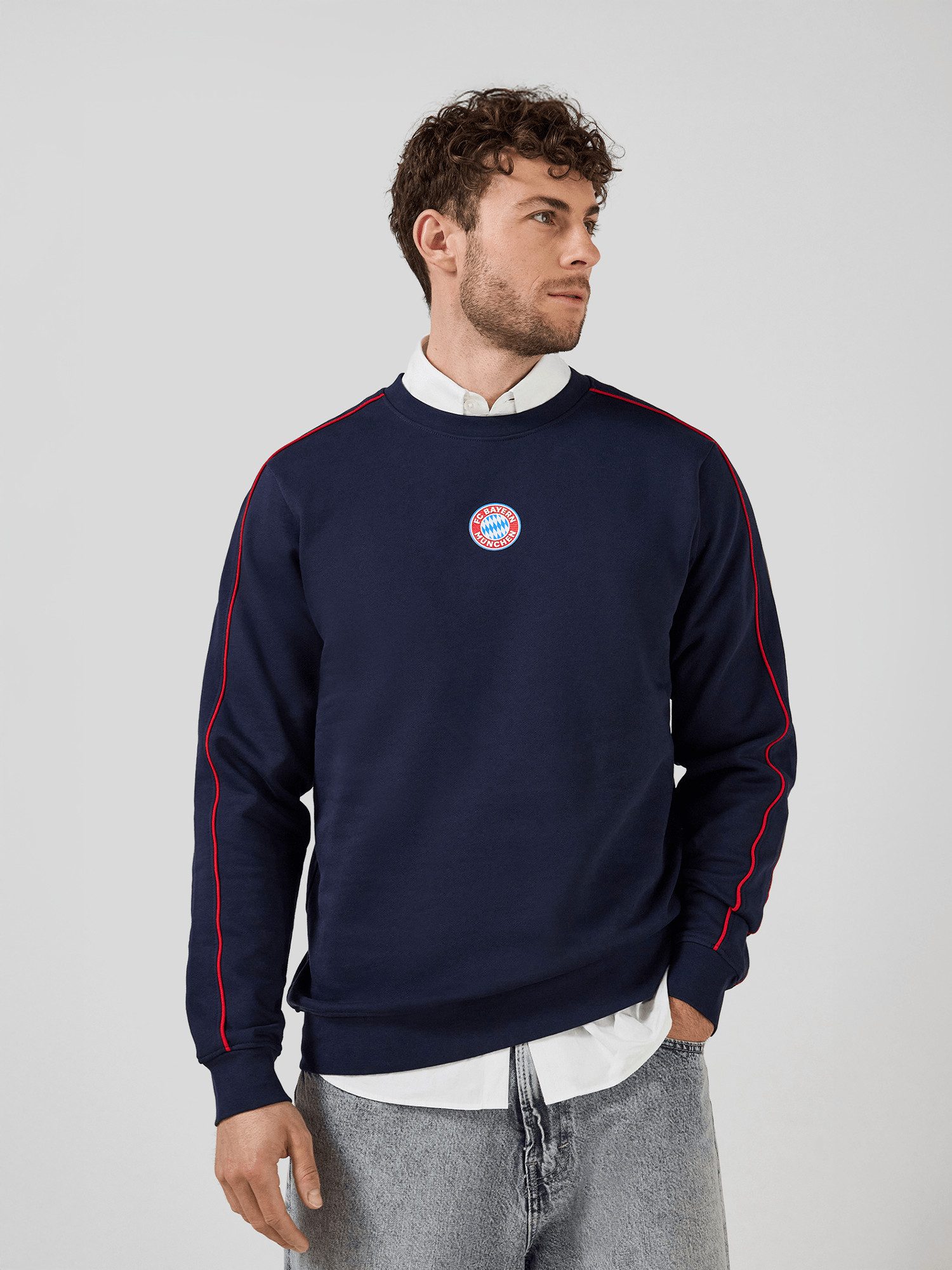 FC Bayern München Sweatshirt FC Bayern München, Sweatshirt Essentials, Herren, Navy