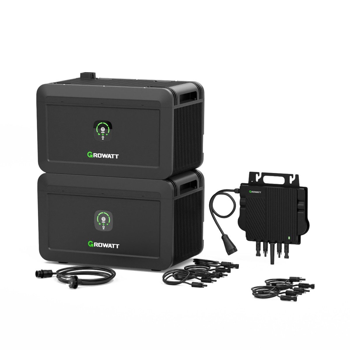 Growatt Balkonkraftwerk Growatt NOAH 2000 Speicher, 2048Wh mit 1800W PV-Eingangsleistung, (Niedrigtemperaturschutz), Fernüberwachung und -steuerung über App