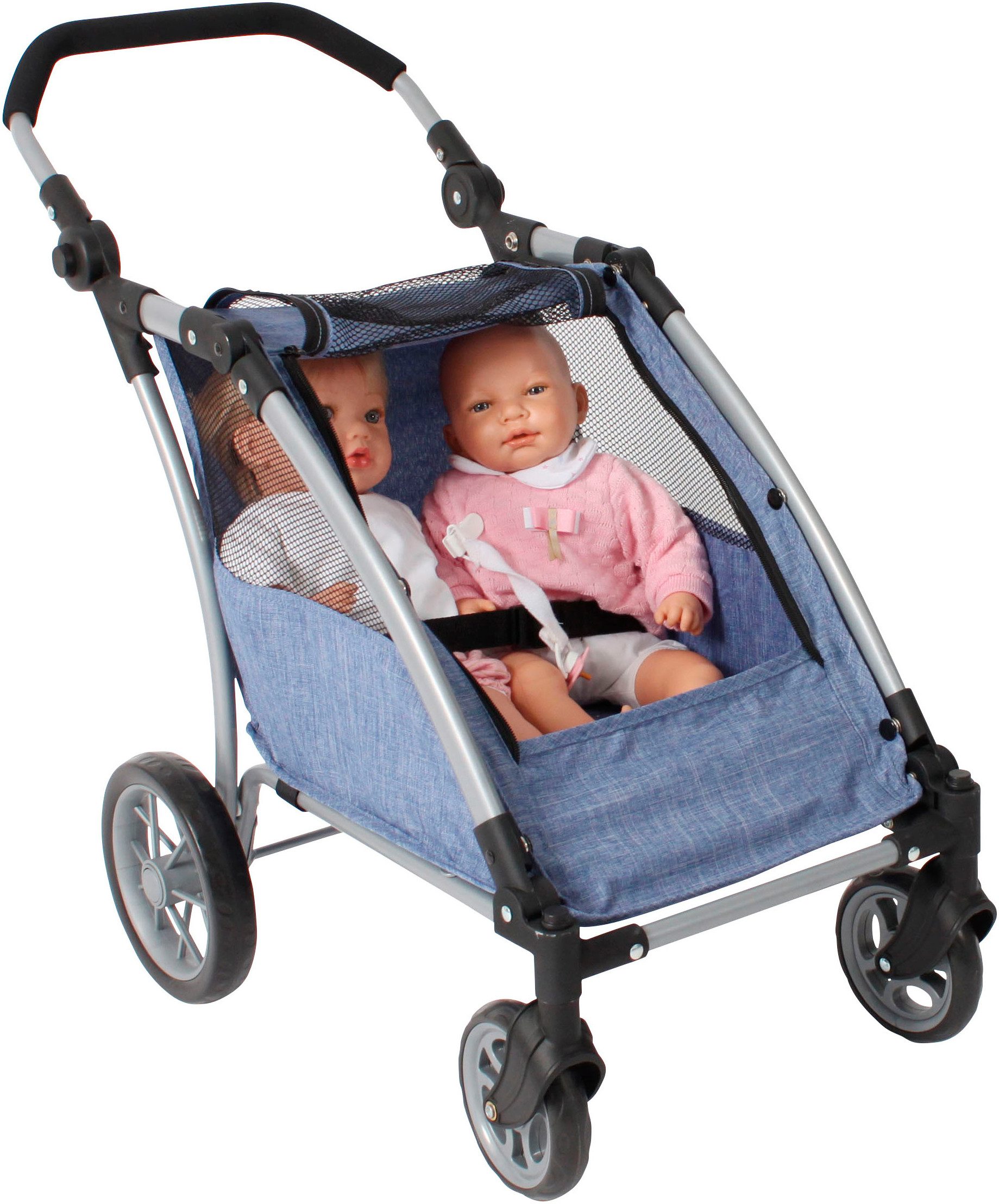 CHIC2000 Puppen-Zwillingsbuggy Puppen-Trailer Roadster, für zwei Puppen – Bild 4 von 4