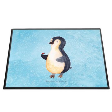 Mr. & Mrs. Panda Schreibtischunterlage Pinguin Marienkäfer - Eisblau - Geschenk, Pinguine, Wunder, Bürobedar, (1 tlg)