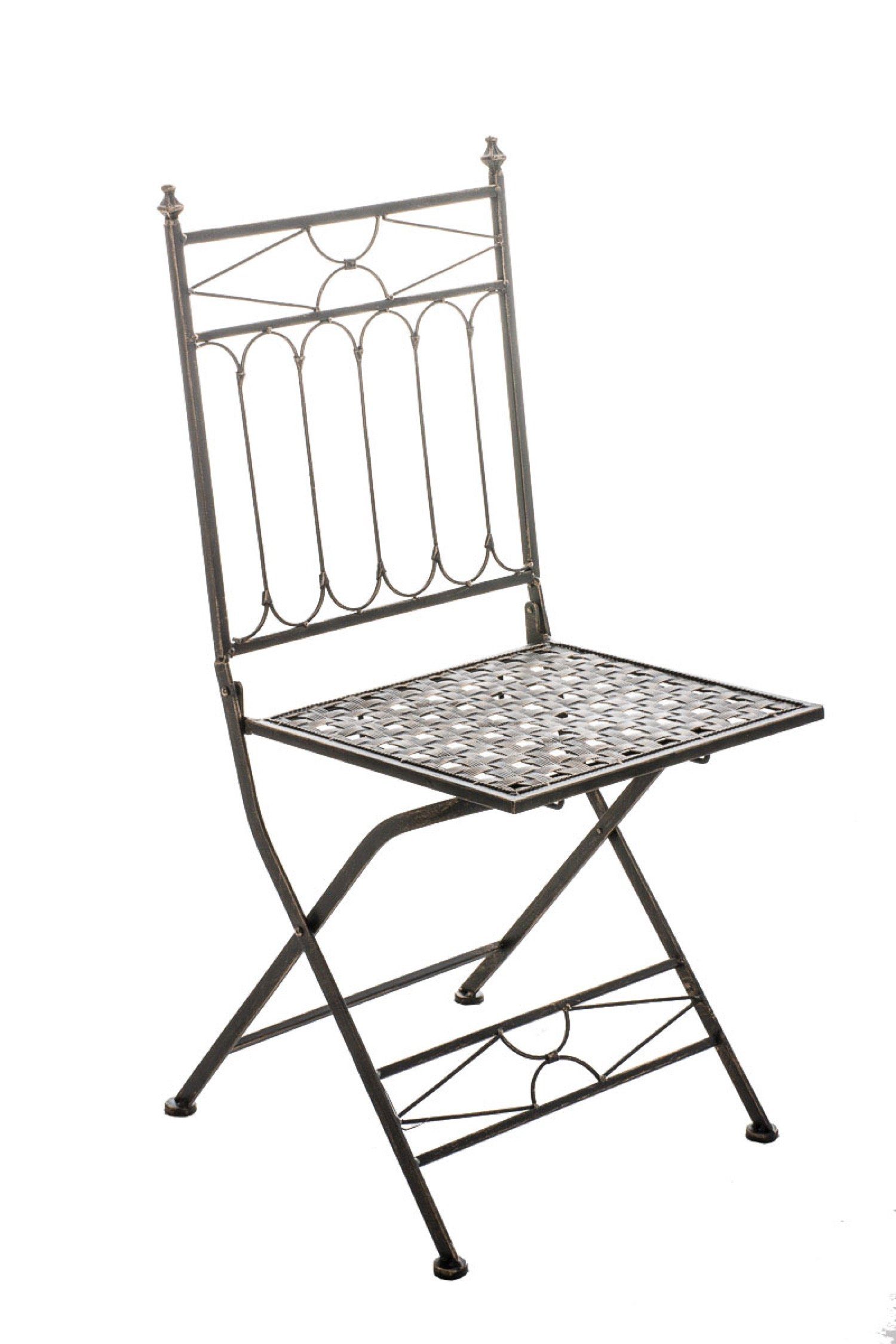 Terrasse Klappstuhl x x 95cm für (TxBxH): Eisen, stabiler (Hochwertiger Gartenstuhl - bronze handgefertigtem Garten, Metallstuhl Balkon, Maße 1 und 40 Farbe: - 39 - Balkonstuhl, St), aus TPFGarden