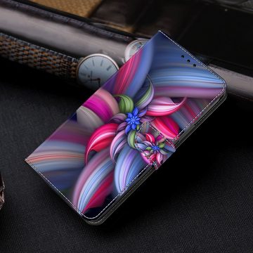 Wigento Handyhülle Für Honor Magic 6 Lite Kunst Leder Book Wallet Schutz Tasche Motiv 9