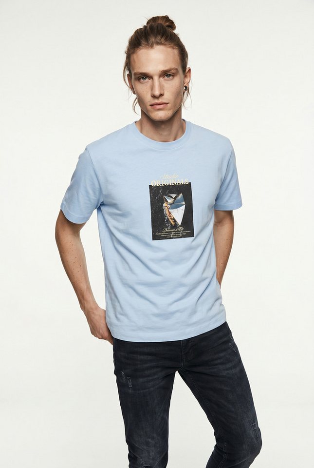 Jack & Jones T-Shirt JORNORREBRO PHOTO TEE SS CREW NECK Baumwolle, relaxed fit