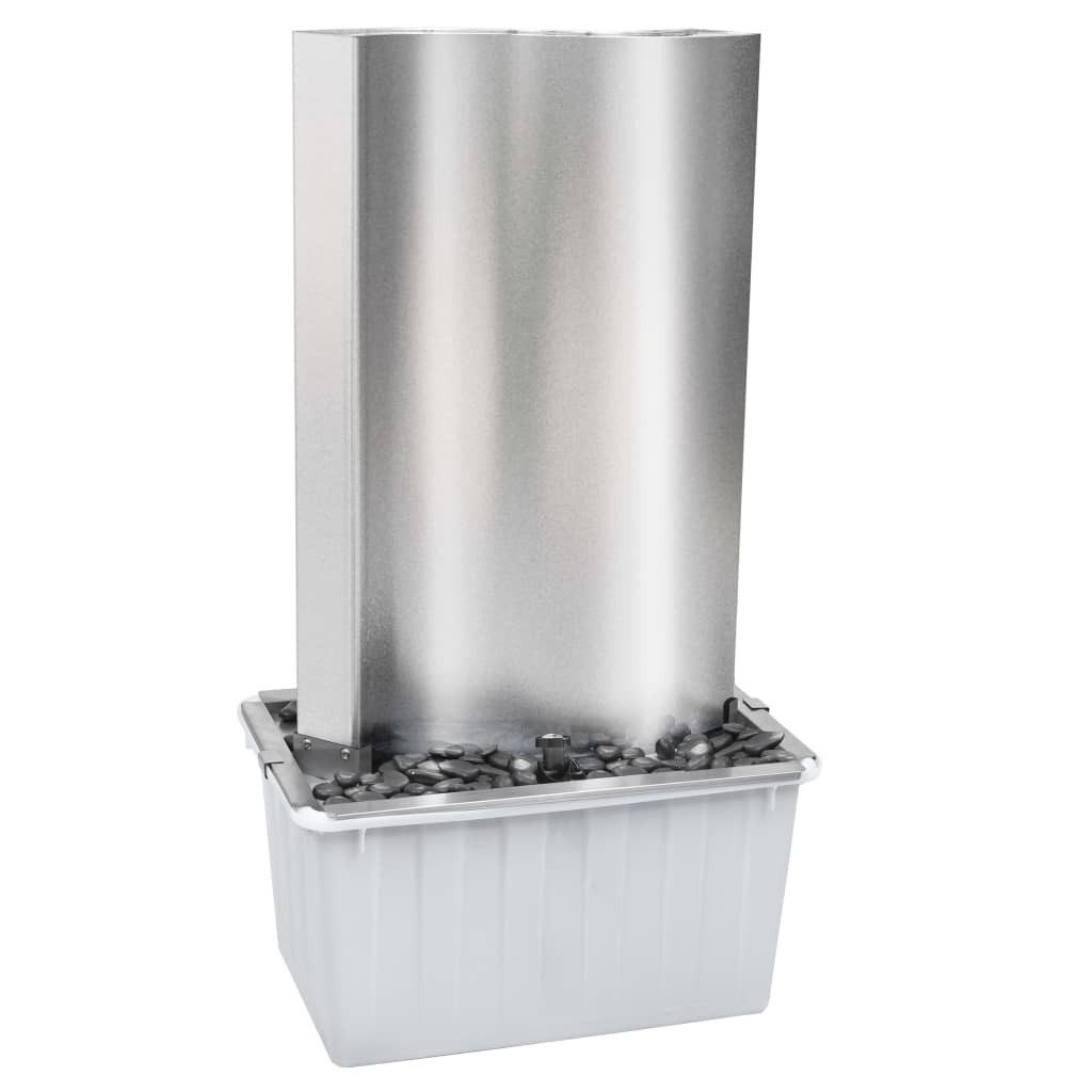 vidaXL Wasserfall Gartenbrunnen Silbern 60,2x37x122,1 cm Edelstahl. € 522,99