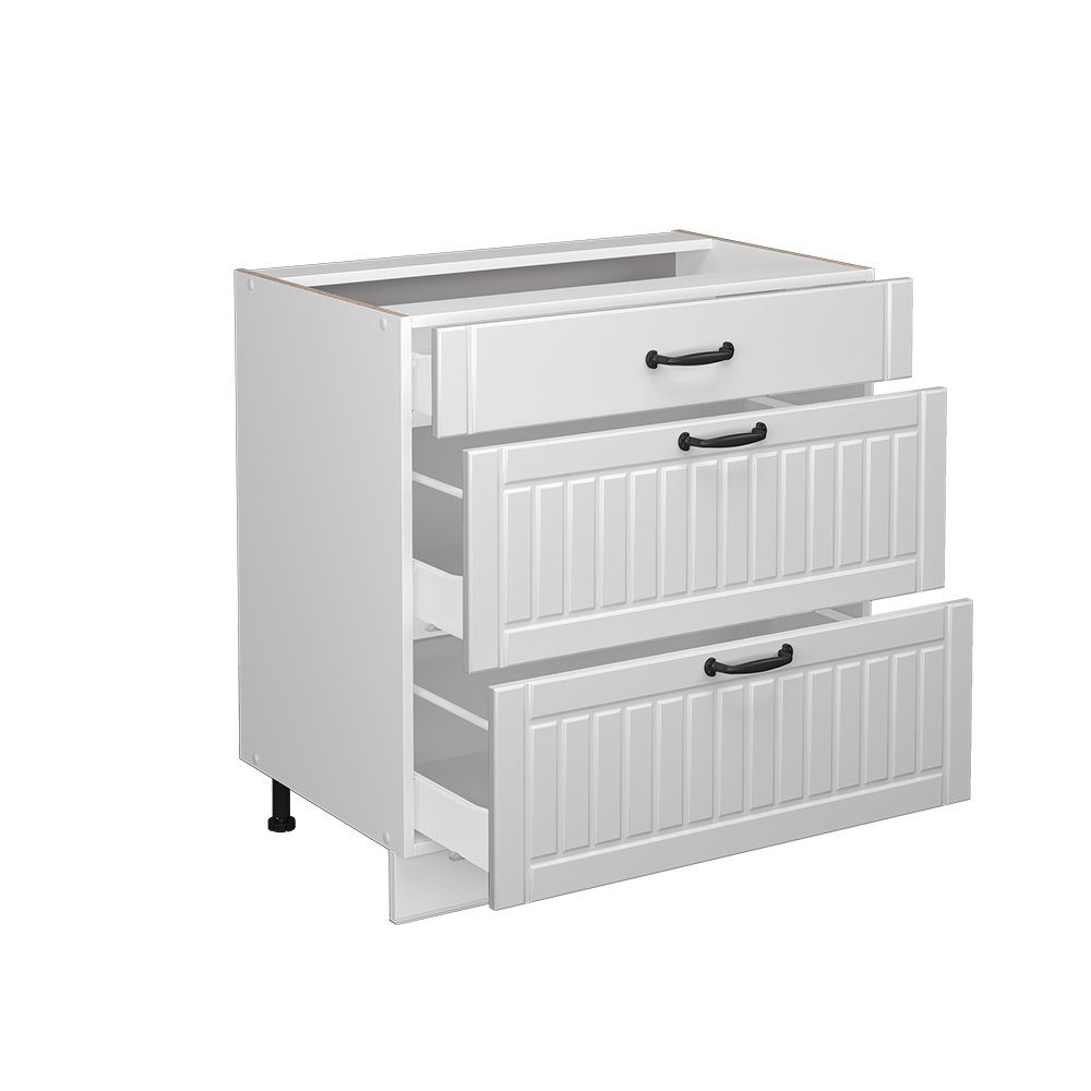 Vicco Midischrank Fame-Line Weiß Landhaus/Weiß 80x82cm günstig online kaufen