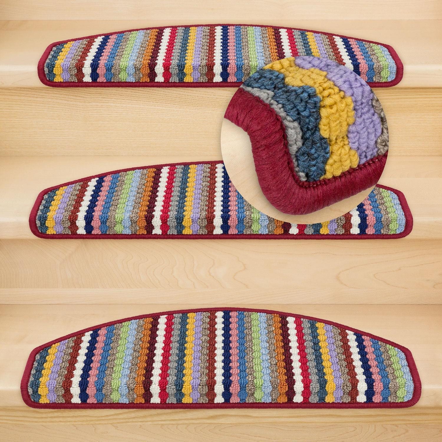 Metzker® Stufenmatte Multistripe 15 Stück, halbrund, Höhe: 6 mm, 15 Stück i günstig online kaufen