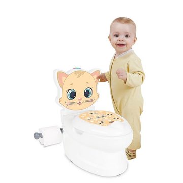 Siva Toilettentrainer WC Potty Cat KatzeToilettentrainer Kinderklo Lern Töpfchen, (Set)