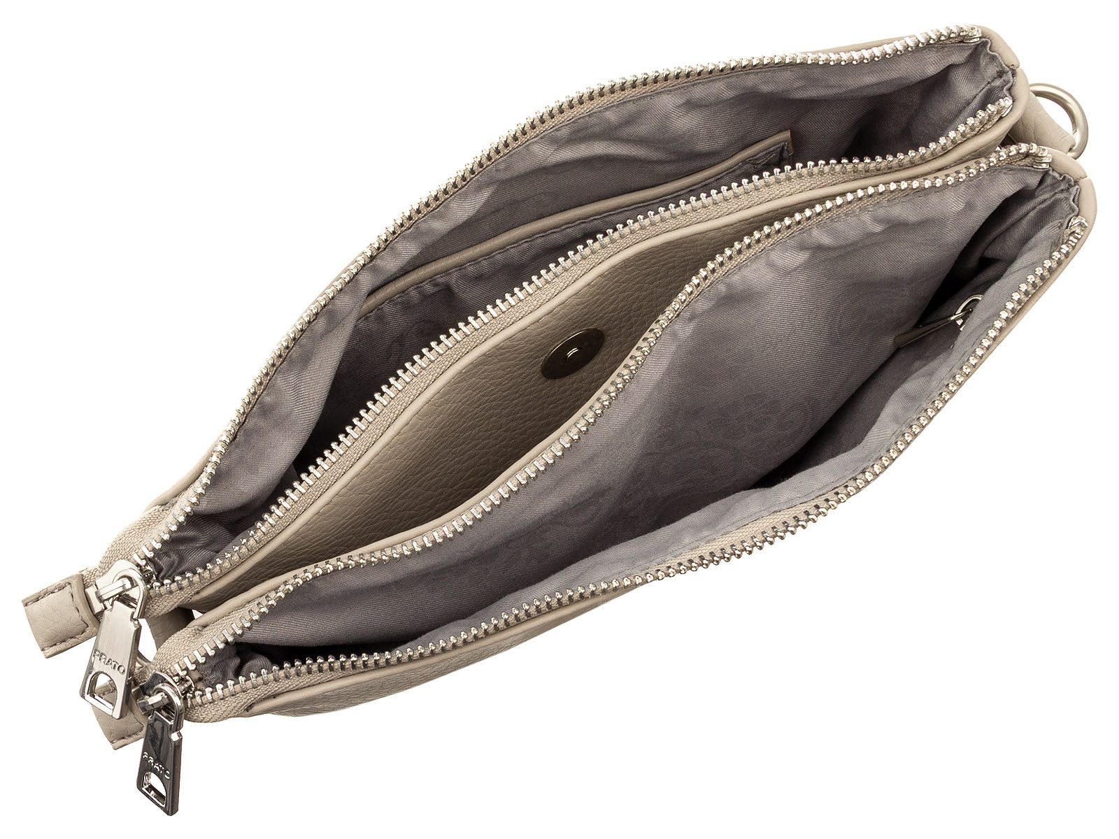 Prato Umhängetasche S017-G genarptes PU Umhängetasche Handtasche (Stück, 1-tlg., 1), genarpte Optik