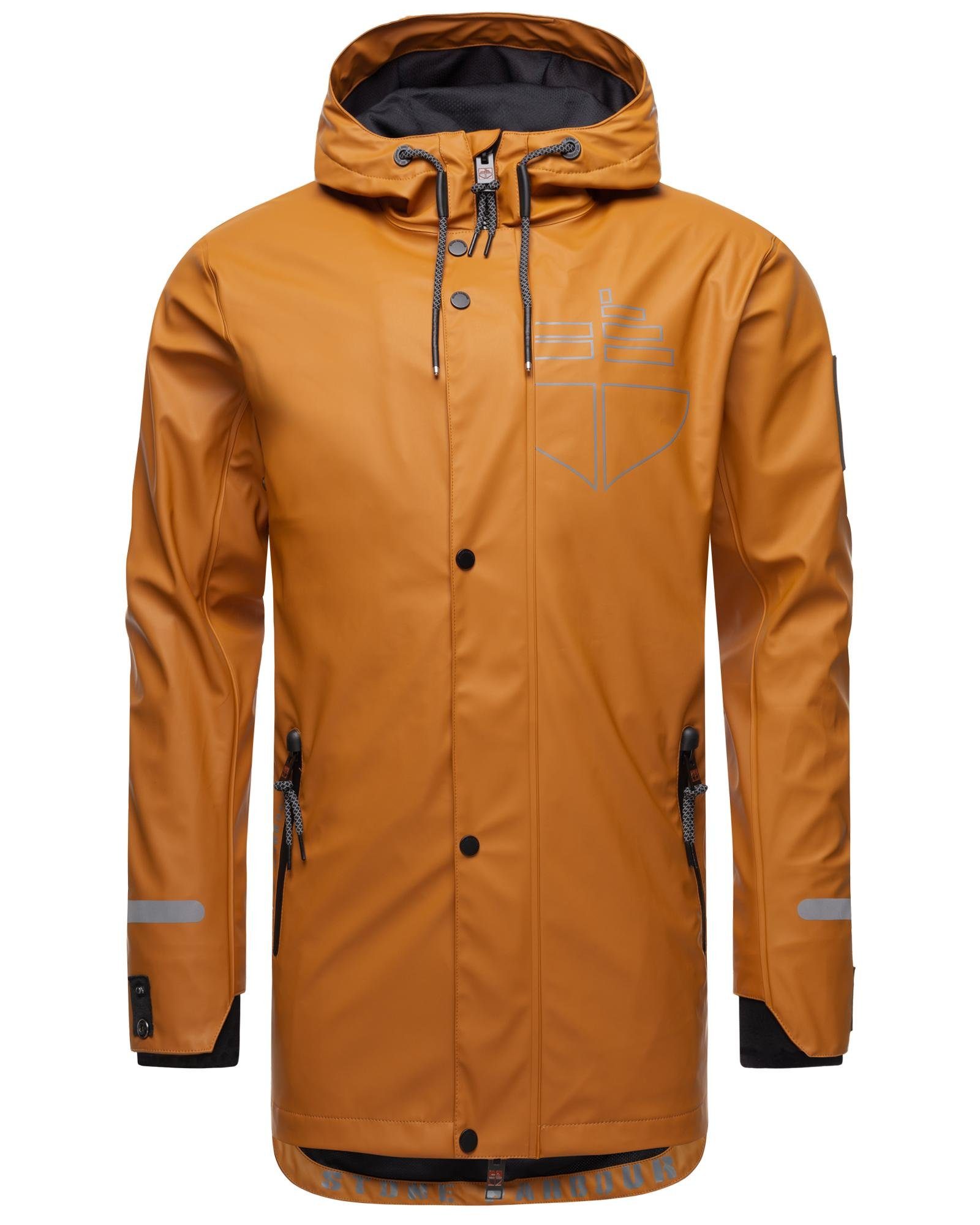 ocker Ärmeln Regenjacke Herren Tamio Stone mit Harbour Regenmantel extralangen