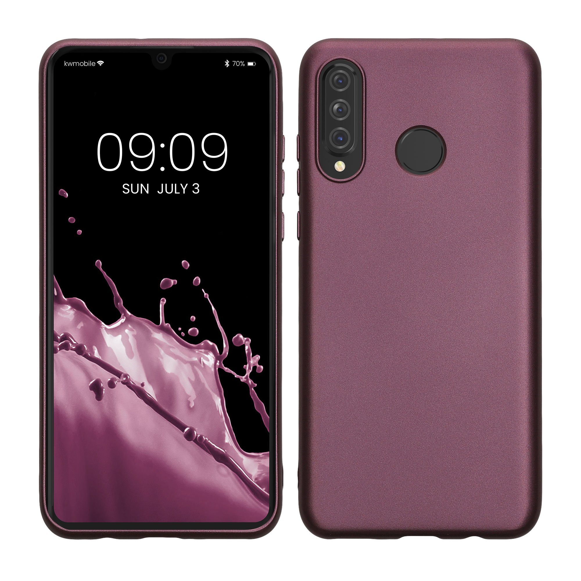 kwmobile Handyhülle Case für Huawei P30 Lite, Hülle Silikon metallisch ...