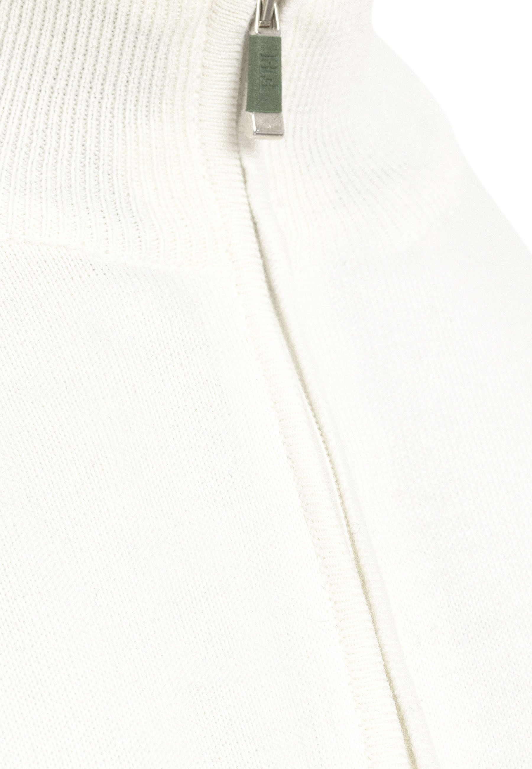 Felix Hardy Stehkragenpullover Gestreifter Pullover mit halbem Reißverschluss