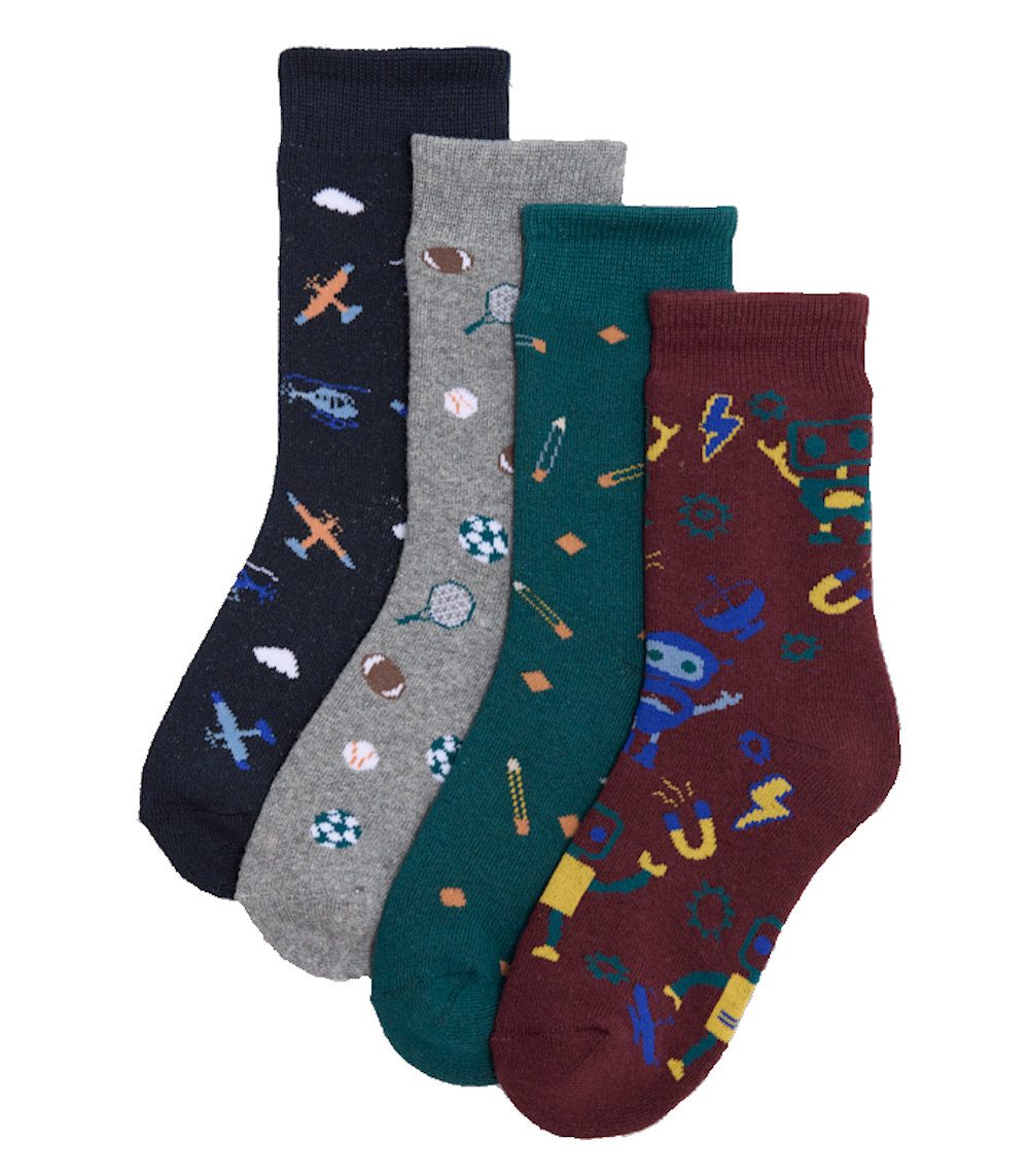 YSABEL MORA Thermosocken Ysabel Mora 3er Pack Jungen Thermosocken Socken Strümpfe Roboter Sport (3-Paar)