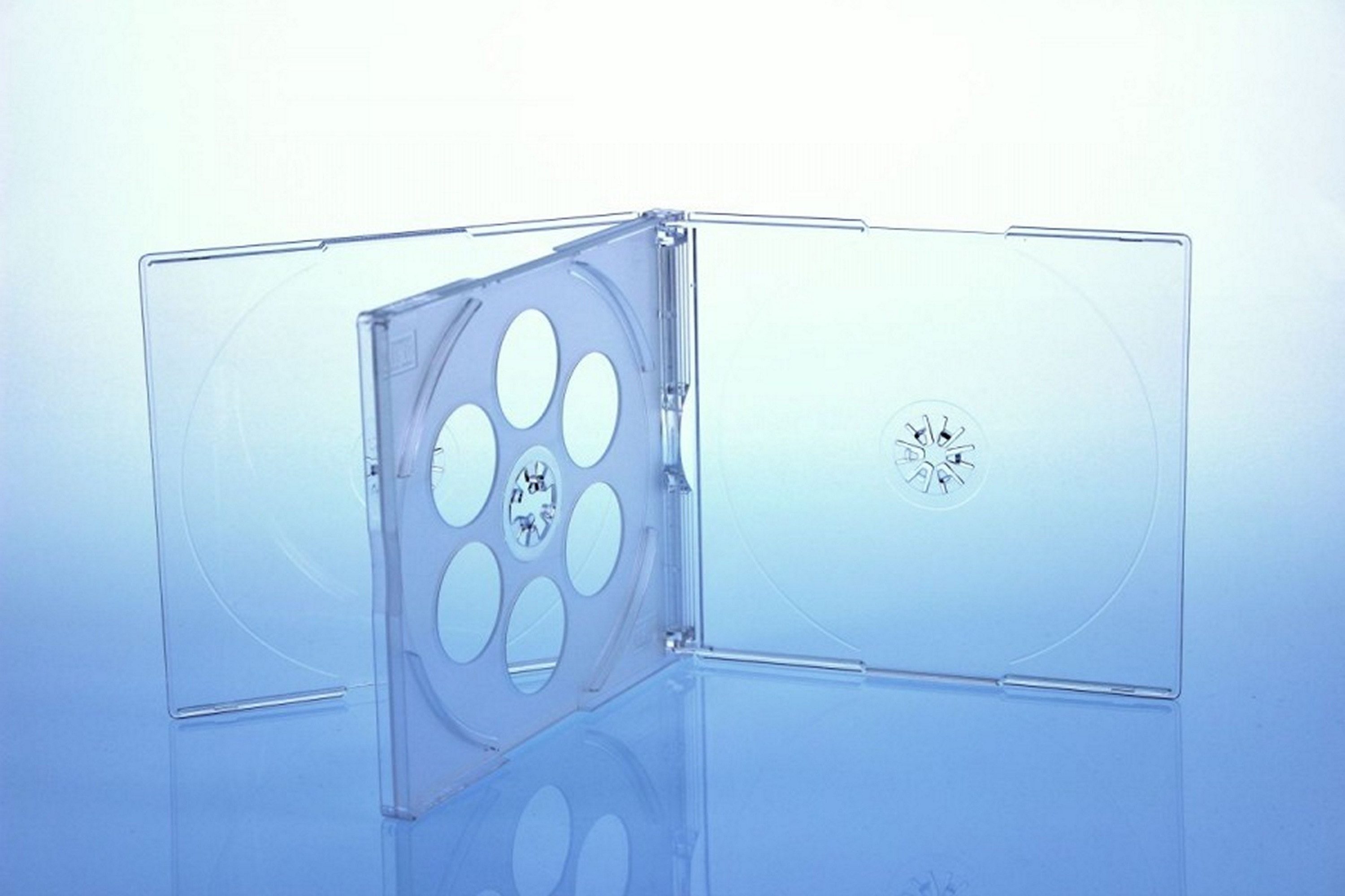 Sauerwald CD-Hülle CD/DVD Jewelcase 4fach 4er / Hüllen für 4 Disc / glasklar/transparent