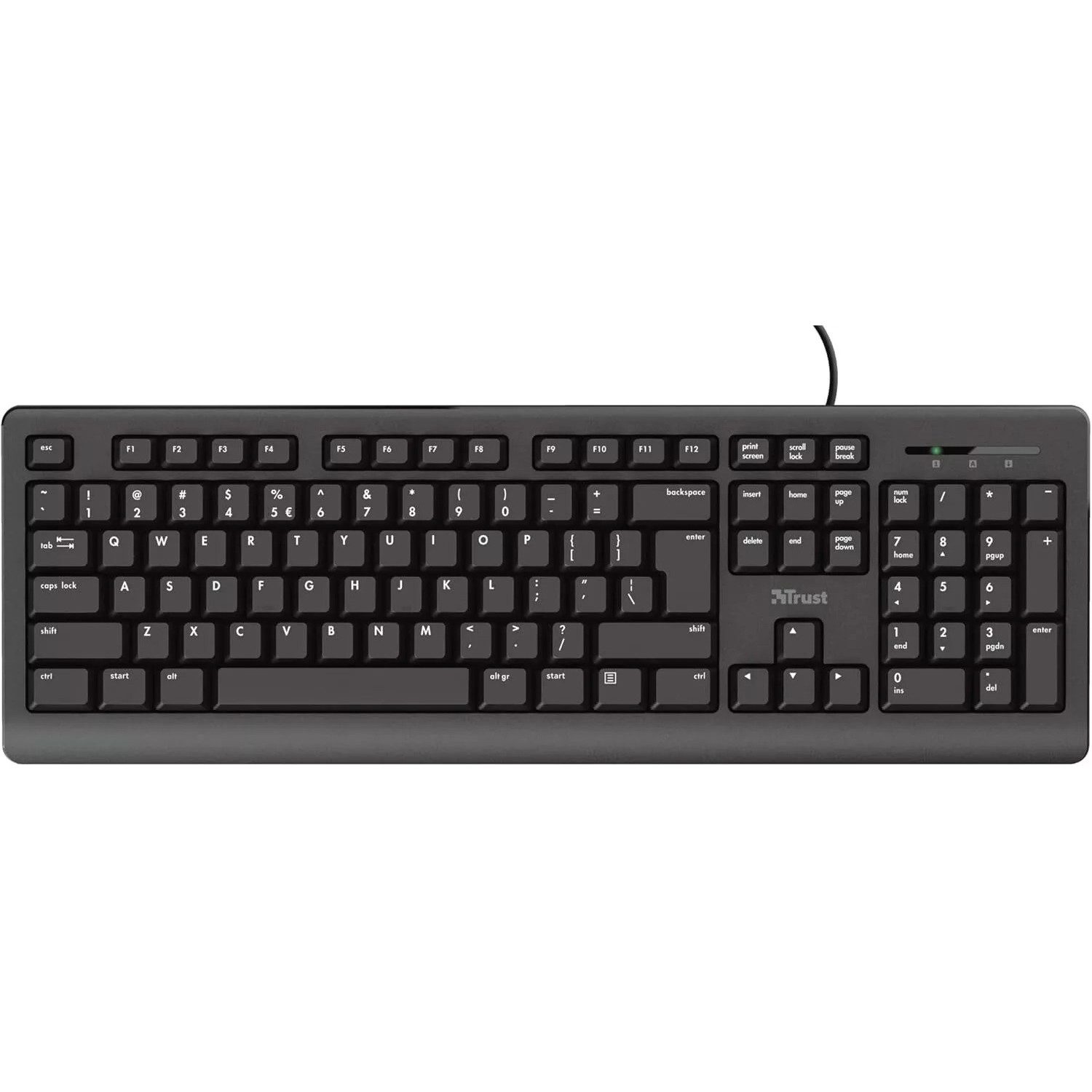 Trust Primo Home Office Set Maus-Mauspad-Kopfhörer Büro Deskset Tastatur (Home Office Set)