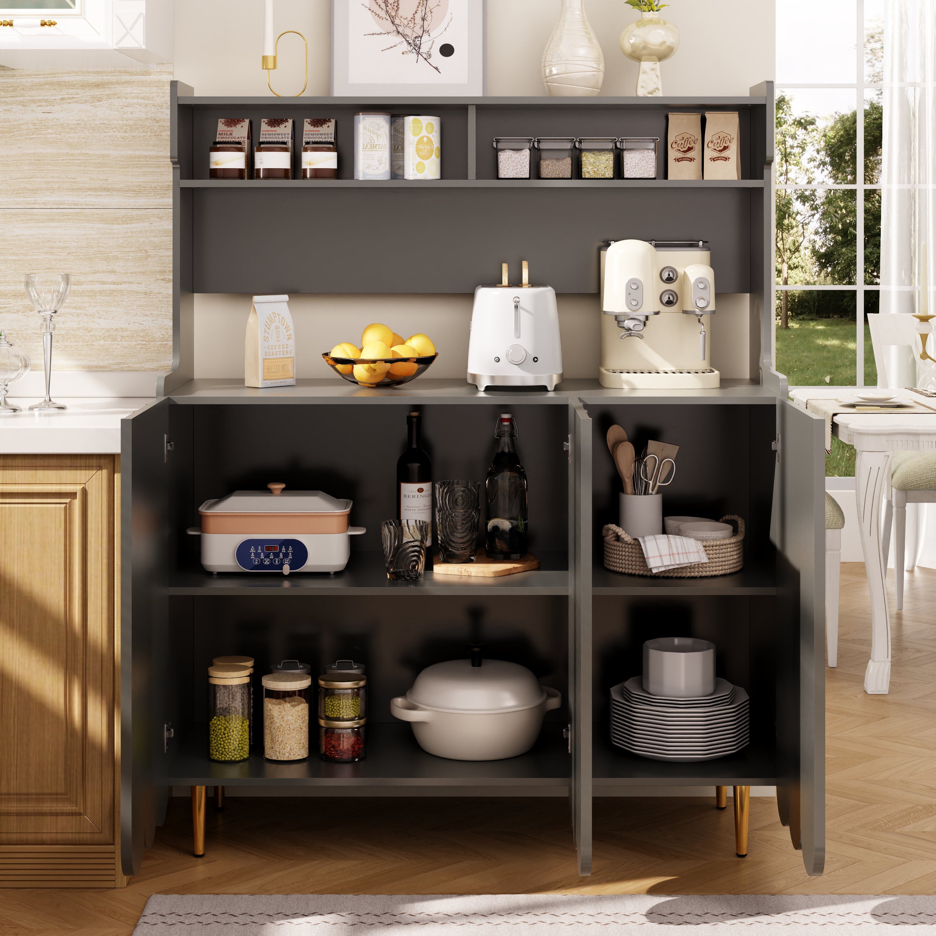 Odikalo Küchenbuffet Küchenschrank Sideboard Buffetschrank (Sideboard (120 günstig online kaufen