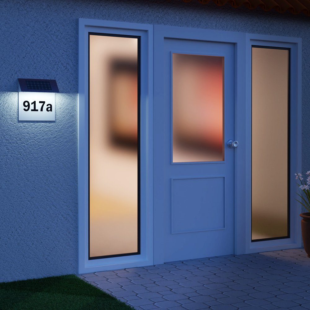 monzana Wandleuchte, Hausnummer beleuchtet Solar LED günstig online kaufen