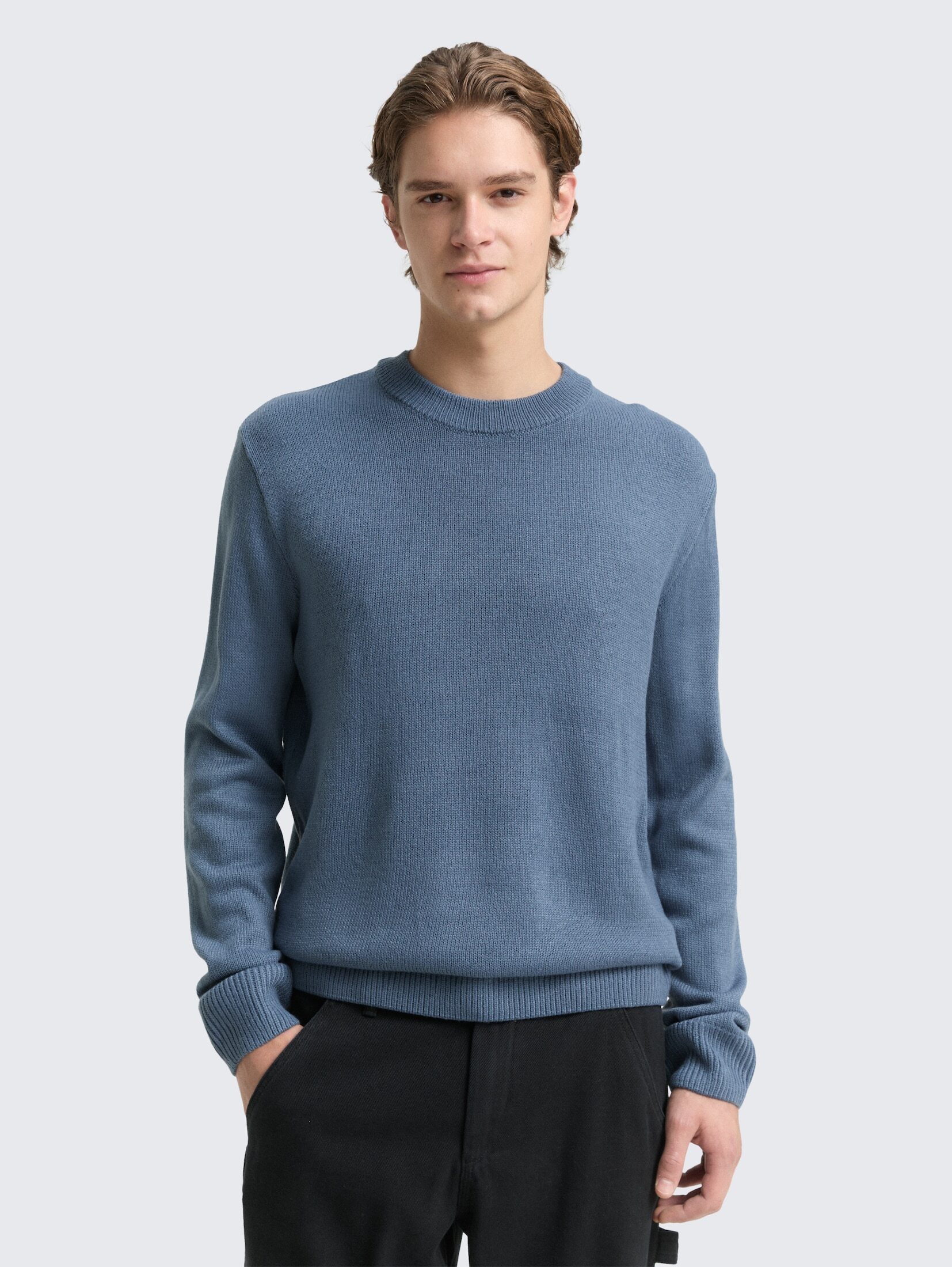 TOM TAILOR Denim Strickpullover Pullover & Strickjacken Strickpullover mit Rundhalsausschnitt
