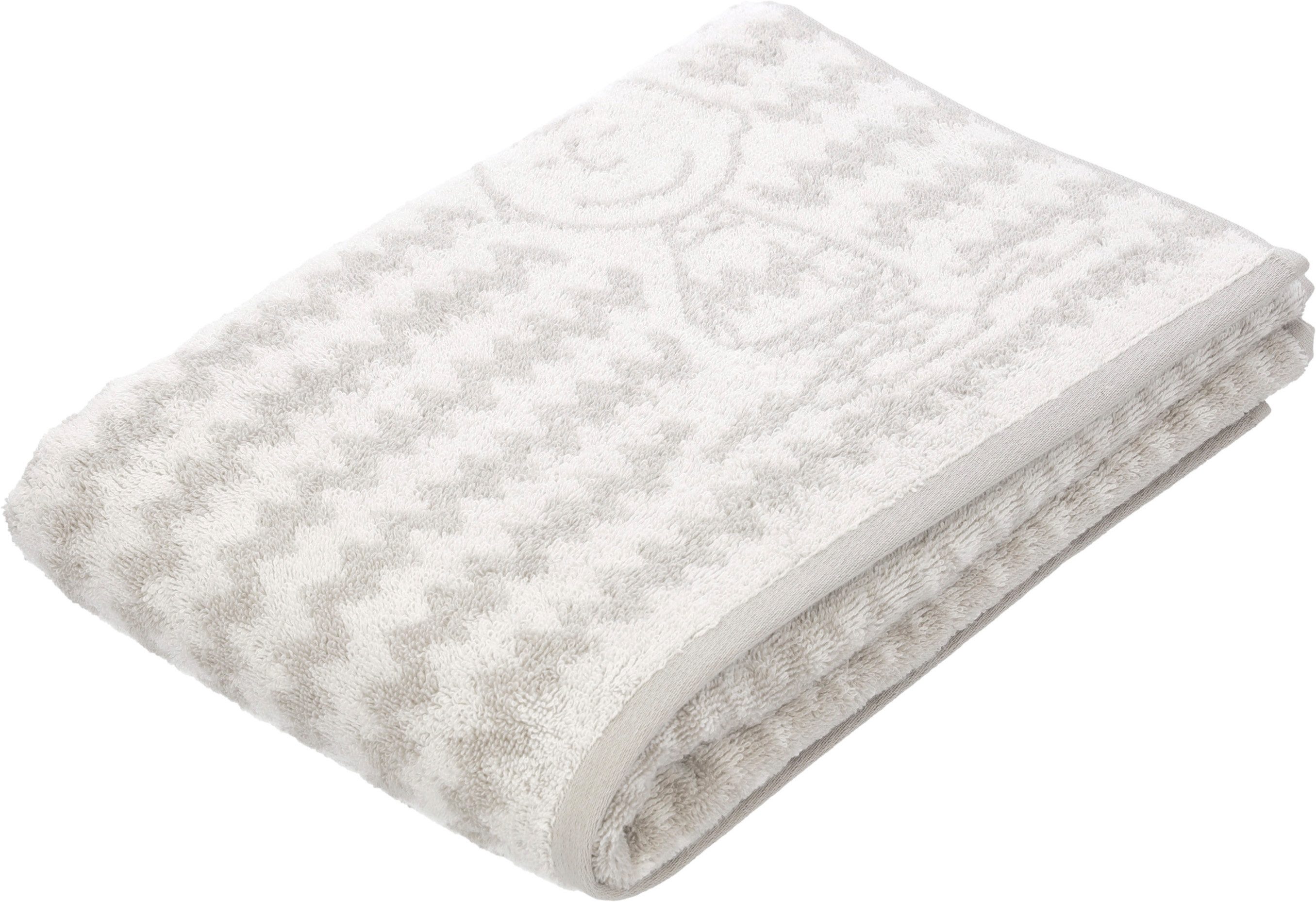 Vossen Duschtuch Charlie Brown, Jacquard (1-St), trendiger Jacquard im Zick-Zack Design und Charlie Brown