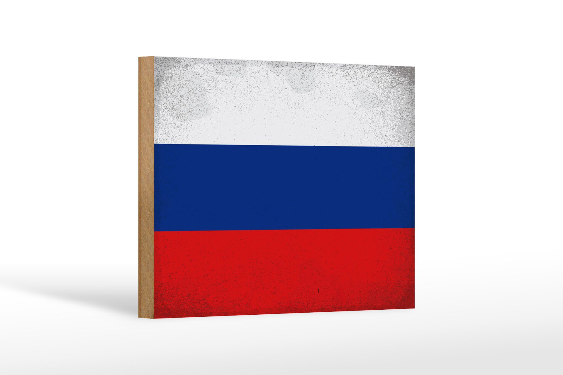 Femer GmbH Holzbild Flagge Russland 18x12 cm Flag of Russia Vintage, Flaggen (1 St), Glatte Holzfaserplatte (MDF), vorn beschichtet