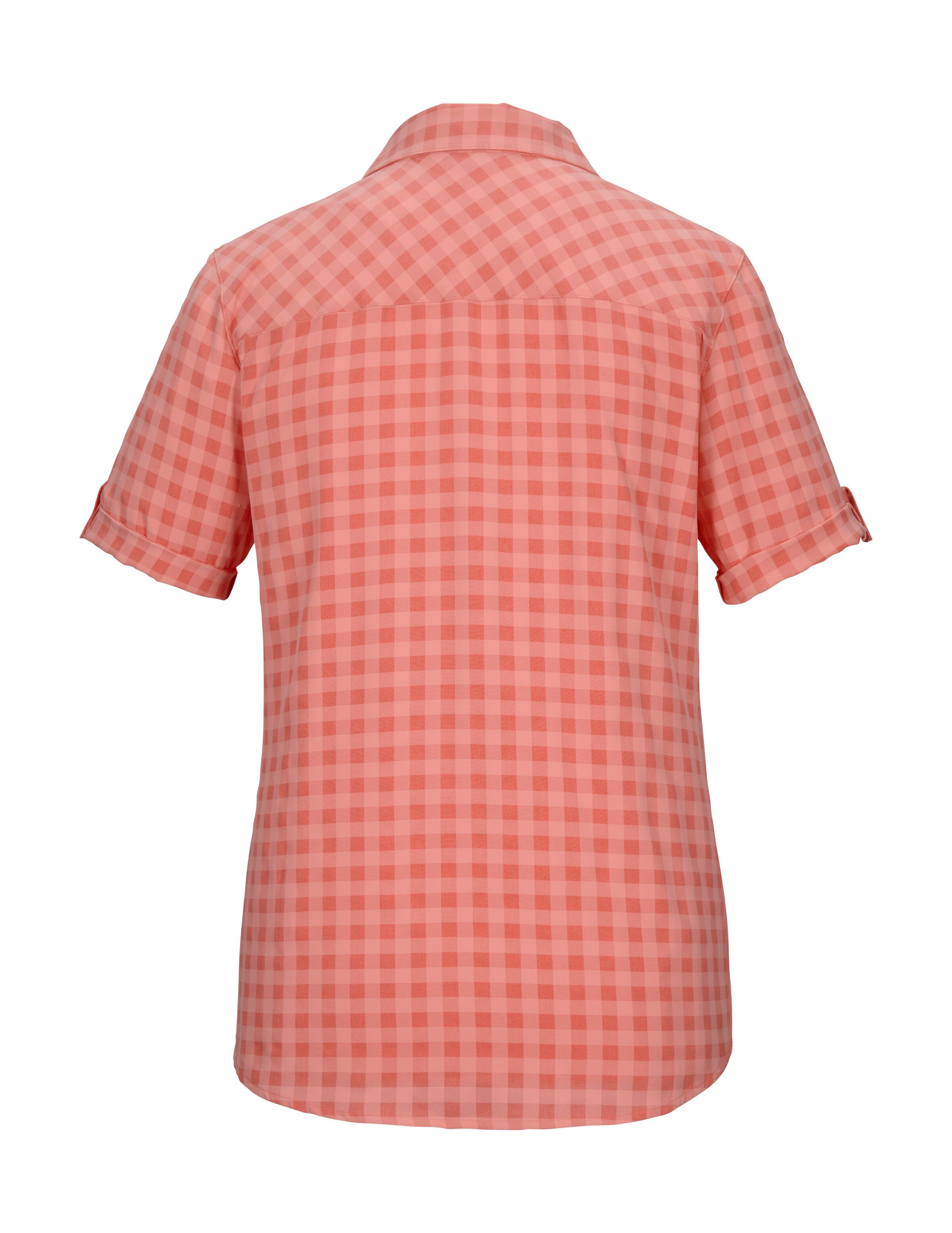 Killtec Funktionshemd KOS 59 WMN WVN SHRT Karierte, schnelltrocknende Damenbluse mit fixierbaren Ärmeln