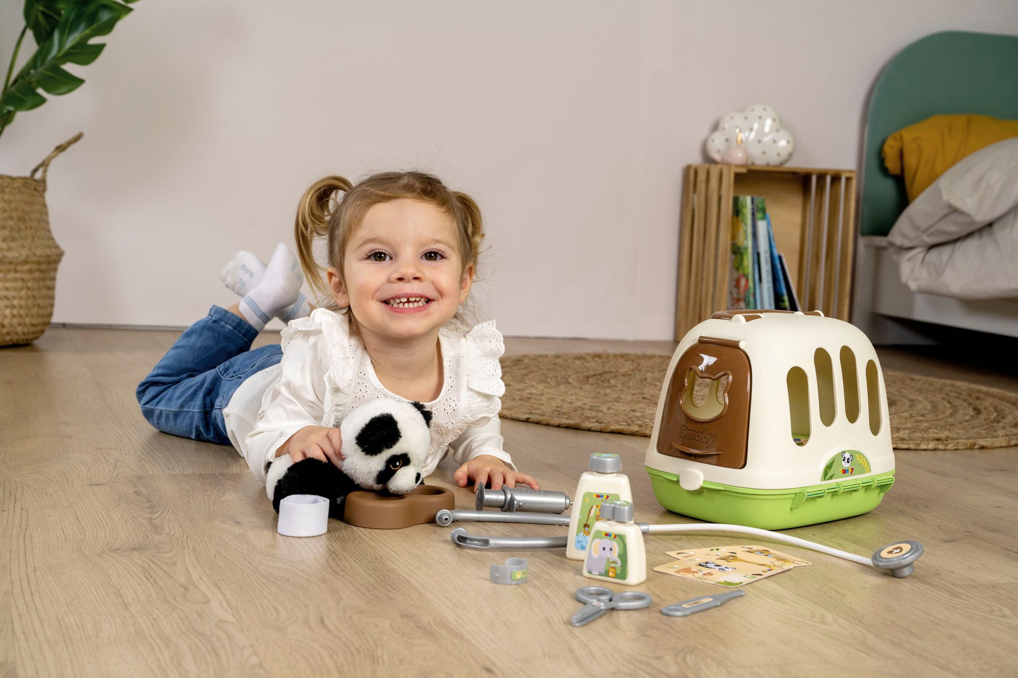 Smoby Spielzeug-Arztkoffer Tierarzt-Spielset im Koffer + Panda, Made in Europe