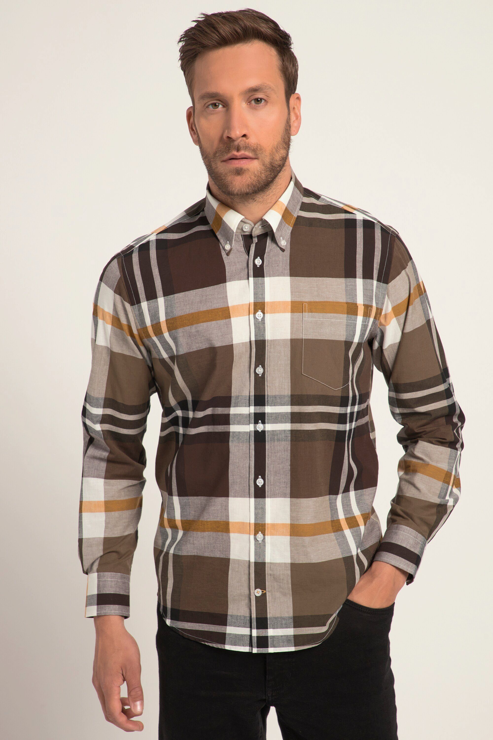 Businesshemd Karohemd Langarm Buttondown-Kragen Modern Fit