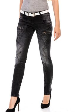 Cipo & Baxx Slim-fit-Jeans WD437 mit trendigen Ziernähten
