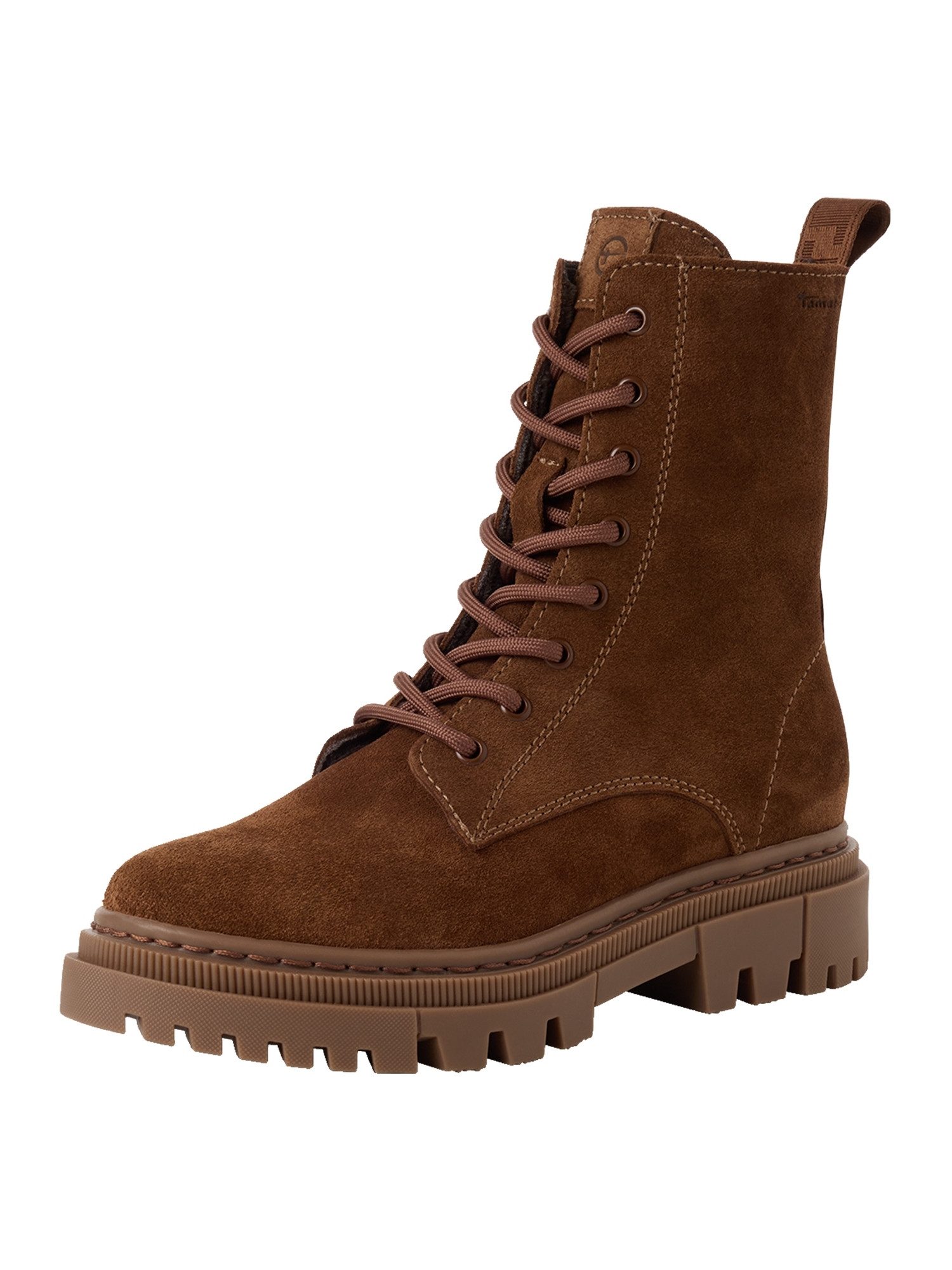 Tamaris COMFORT-Lining, Removable Sock aus Leder Schnürstiefelette COMFORT-Lining