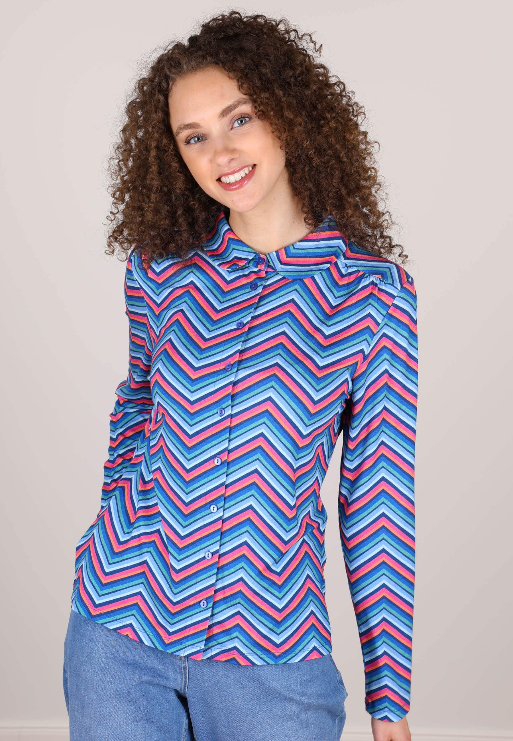 Lykka du Nord Klassische Bluse Andya Stripes