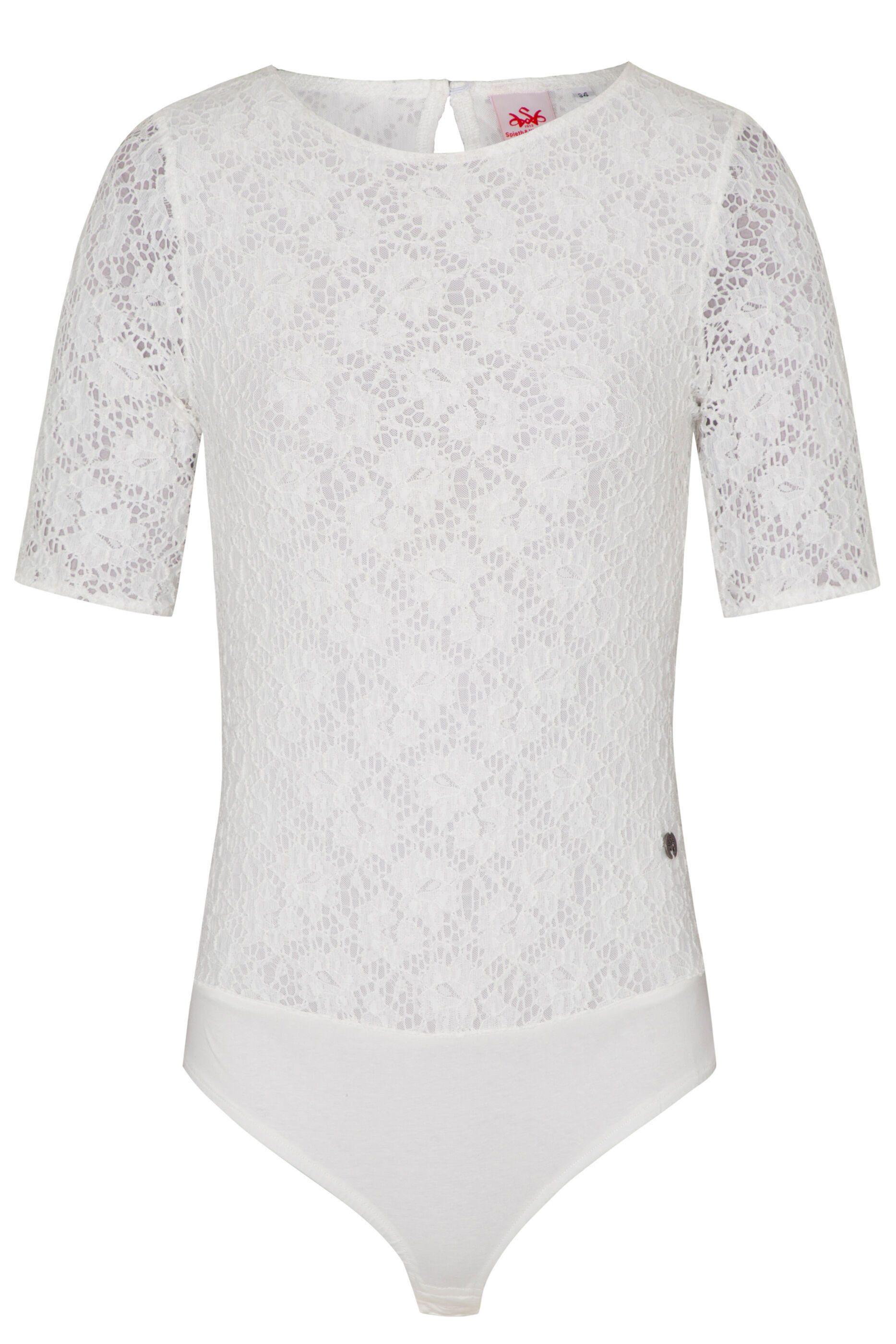 Spieth & Wensky Trachtenbluse Trachtenbody "Fidelis" Tropfenausschnitt hint günstig online kaufen