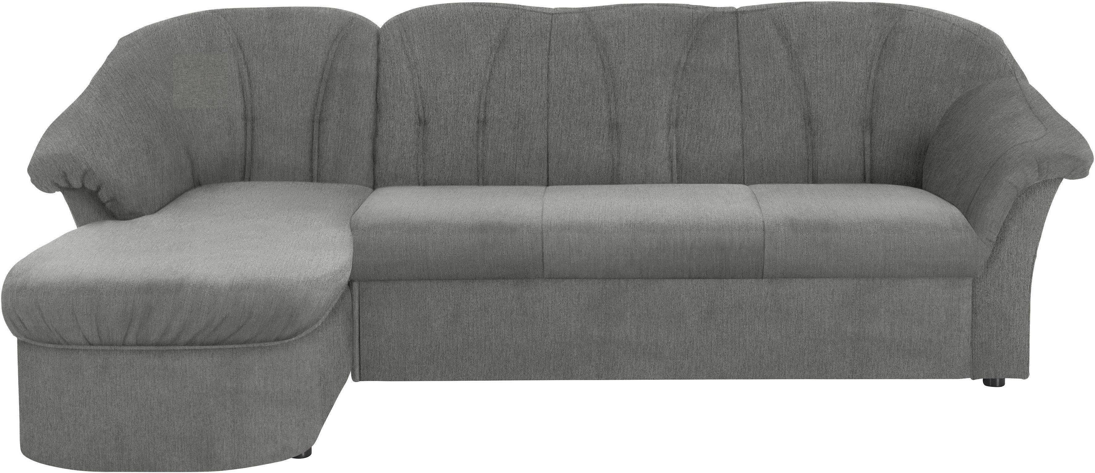 Ecksofa Pegnitz, elegante Rückensteppung, kompakte Stellmaße 238/141cm, L-Form