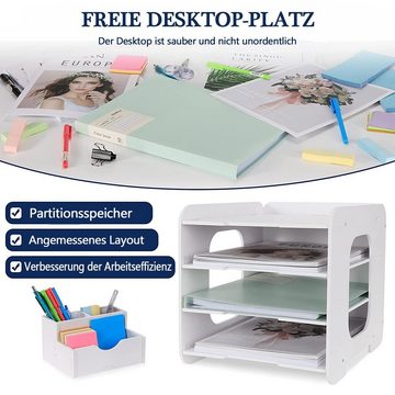 zggzerg Aktenregal Schreibtisch-Organizer, Briefablage, Dokumentenhalter, A4-Papierablage