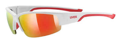 Uvex Sportbrille, (1-St), uvex Unisex – Erwachsene, sportstyle 215 Sportbrille white red/red