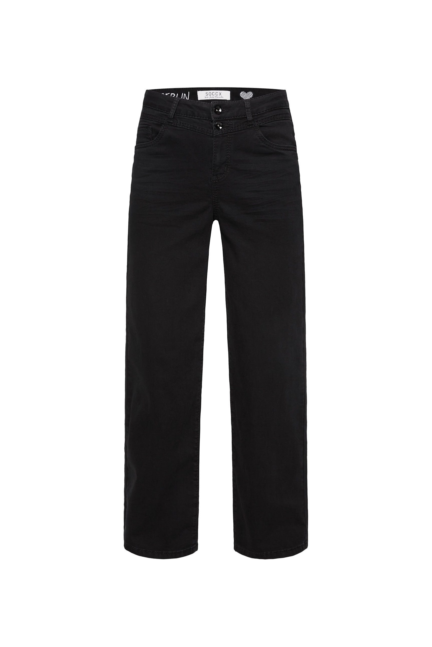 SOCCX Regular-fit-Jeans mit hoher Leibhöhe