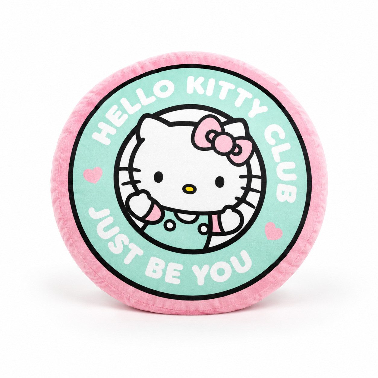 Hello Kitty Dekokissen Hello Kitty 3D Kissen Dekokissen Kuschelkissen 35x30 cm Weiß Rosa