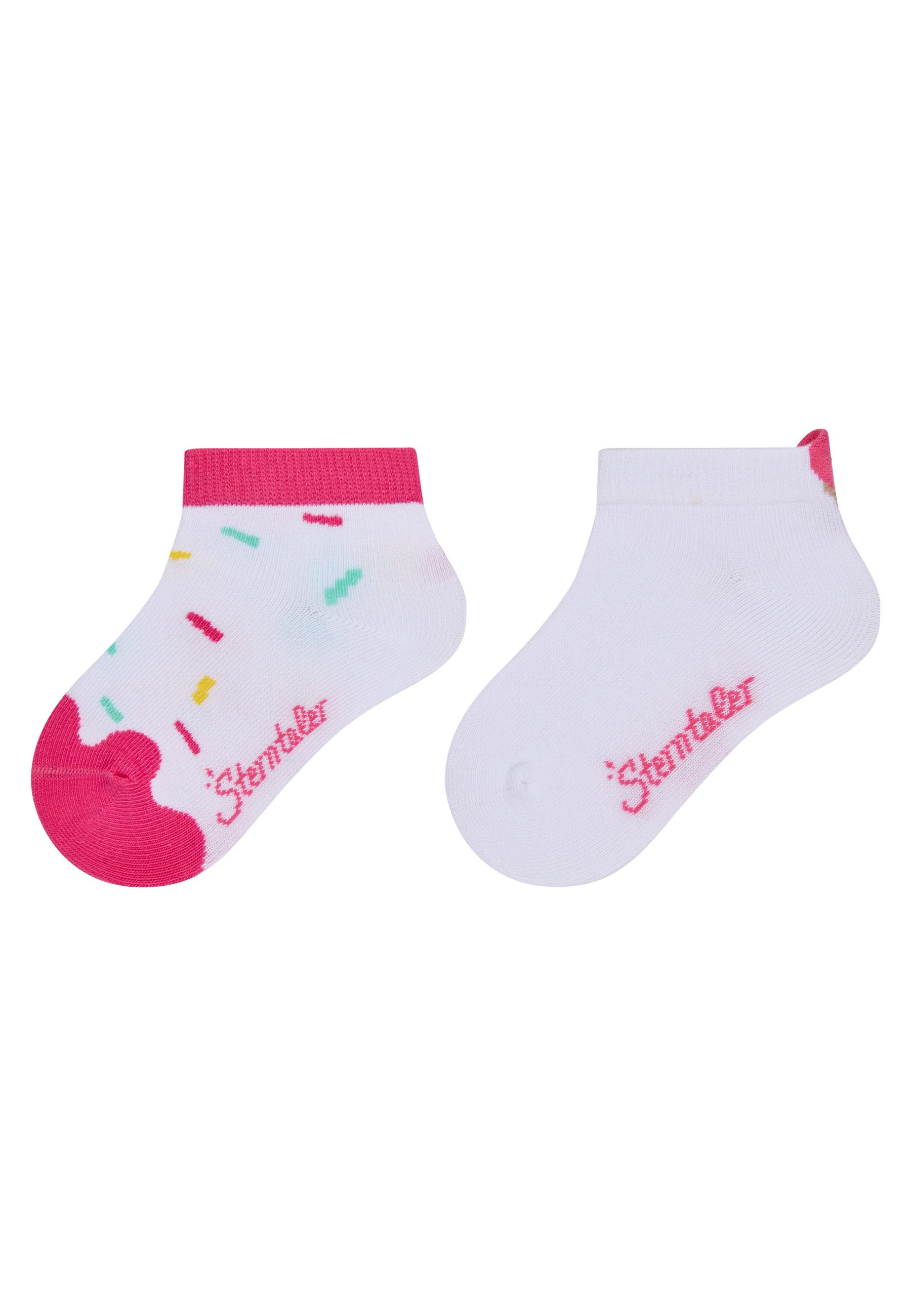 Sterntaler® Sneakersocken Sneaker-Socken 2er-Pack Eiswaffel (2-Paar) Sneaker-Socken DP, hoher Baumwollanteil, handgekettelte Fußsspitze