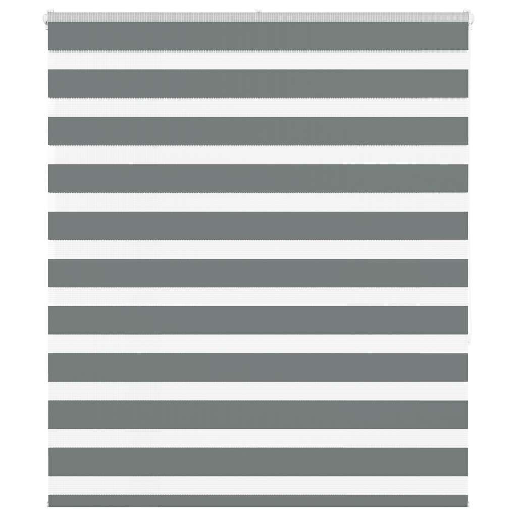 vidaXL Jalousie 130 x 150 cm Zebra Jalousie Dunkelgrau 130x150 cm Stoffbreite 125,9 cm