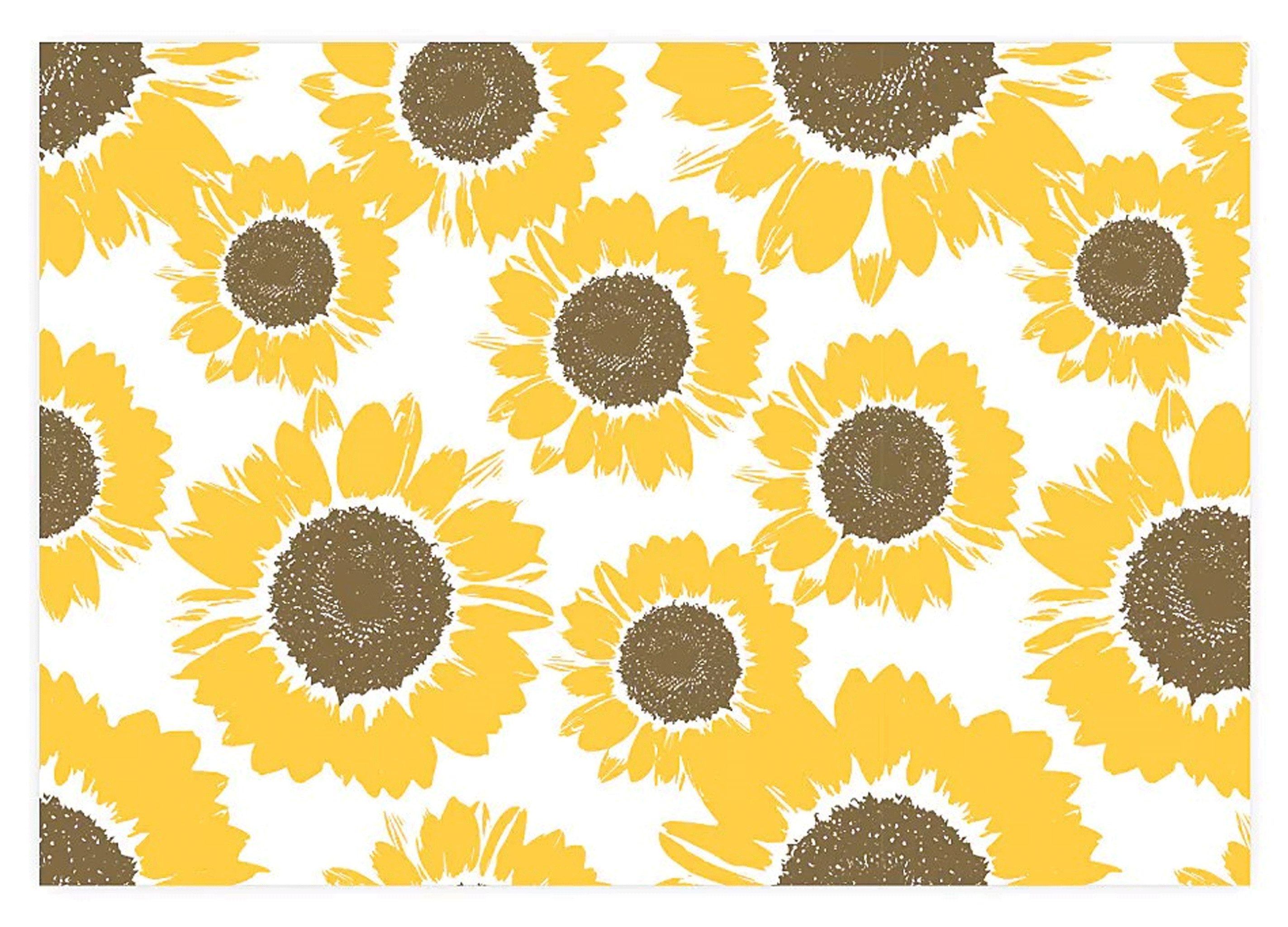 AVA Platzset, Tischsets aus Papier 43x30cm Sonnenblumen Motiv 50 Stück Einweg
