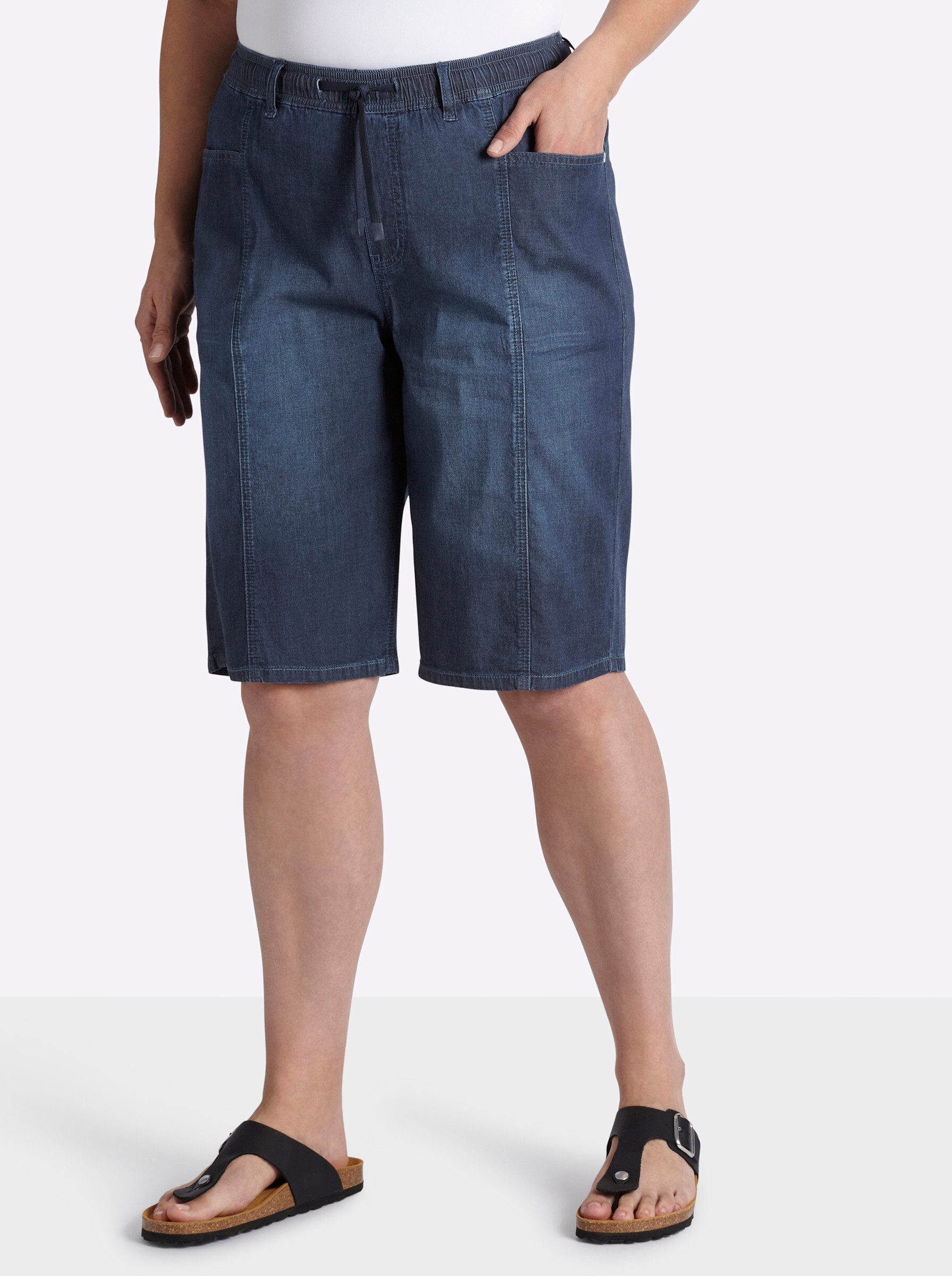 Sheego Jeansshorts Jeans-Bermudas normal