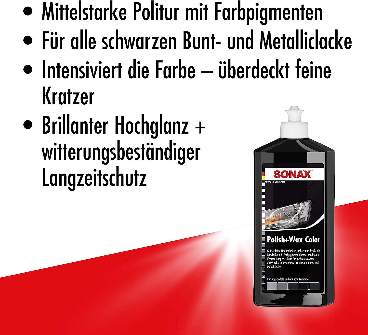 Sonax SONAX Polish & Wax Color schwarz 500 ml Lackpolitur