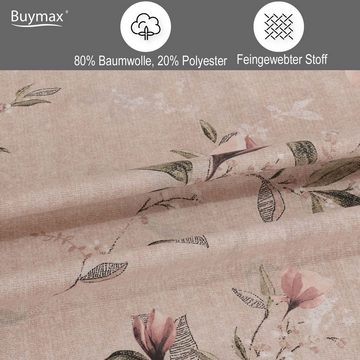 Bettwäsche Bettbezug-Set, Buymax, Baumwollmischung, 2 teilig, Bettbezug-Set 135x200 cm Reißverschluss, 80% Baumwolle, 20% Polyester
