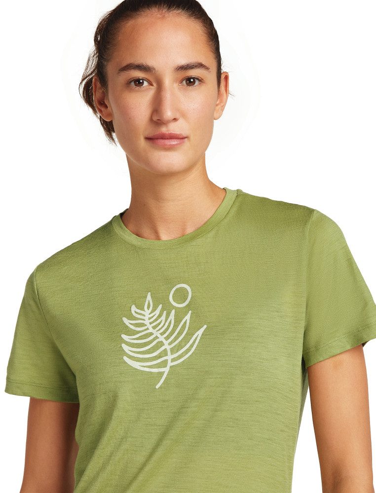 Icebreaker T-Shirt W Mer 150 Tech Lite SS Tee Fresh Fern OLIVE