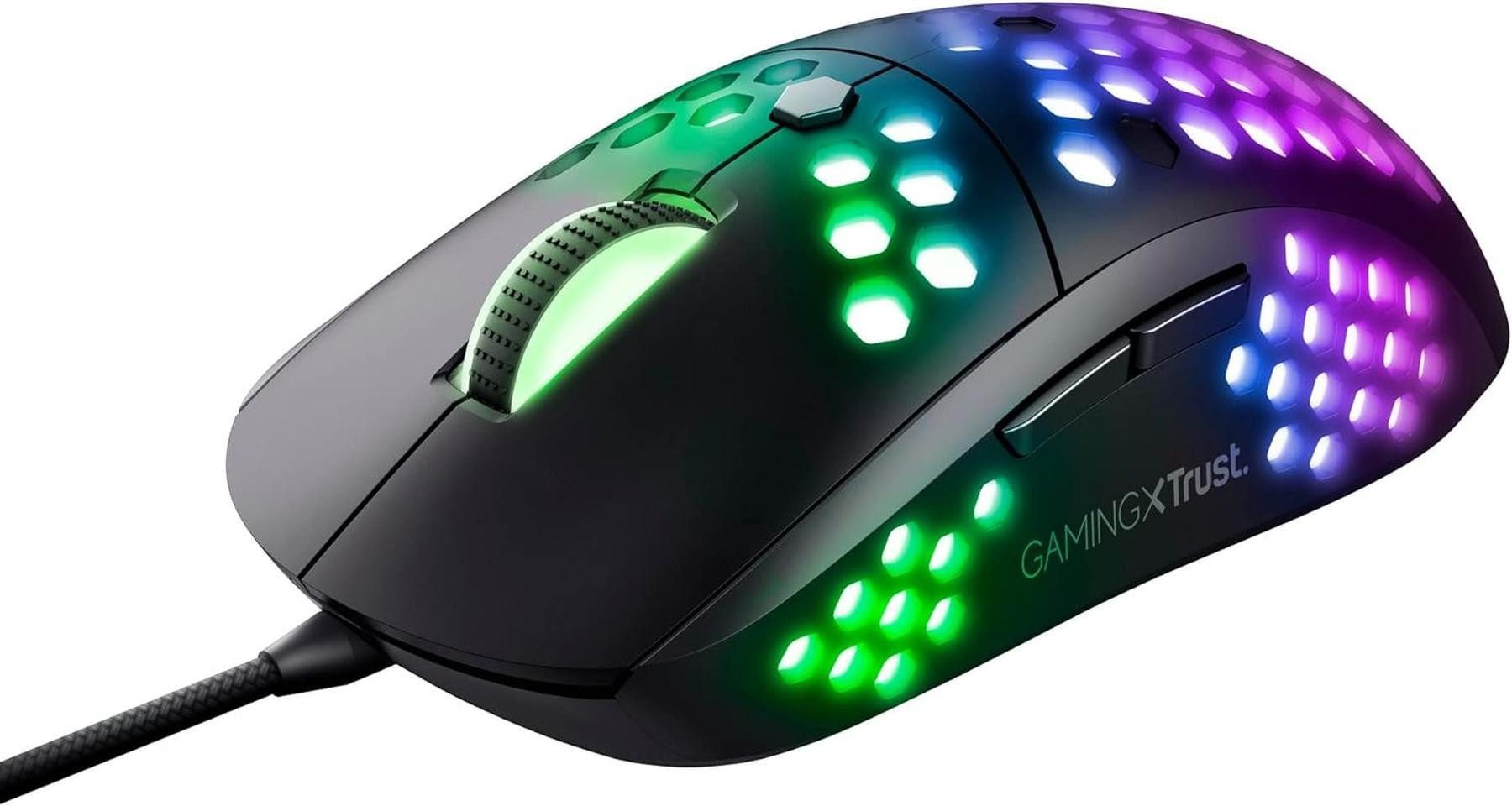 Trust Gaming GXT 960 Graphin Leichte RGB Mouse 200-10.000 DPI Gaming-Maus (10000 dpi, 6 Programmierbare Tasten,bis zu 1000 Hz,USB)