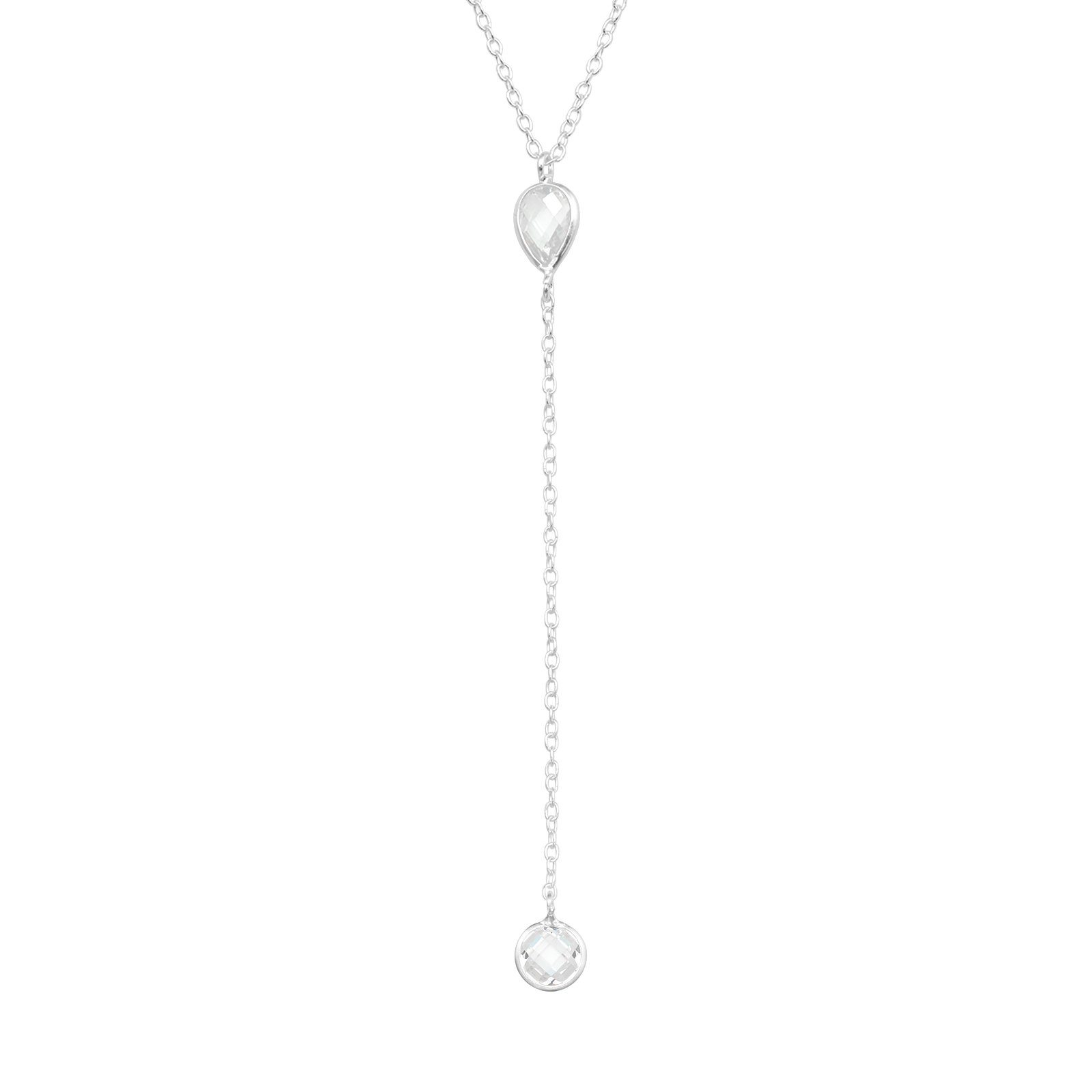 Kette mit Anhänger Y-Design mit Zirkonia