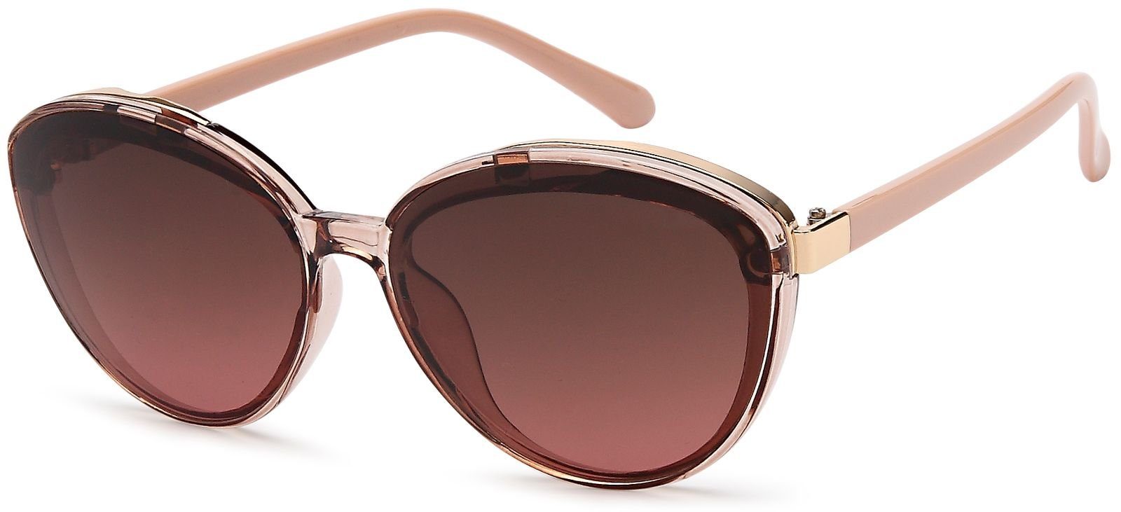 Sonnenbrille Ovale Sonnenbrille - filigraner Kunststoff Rahmen