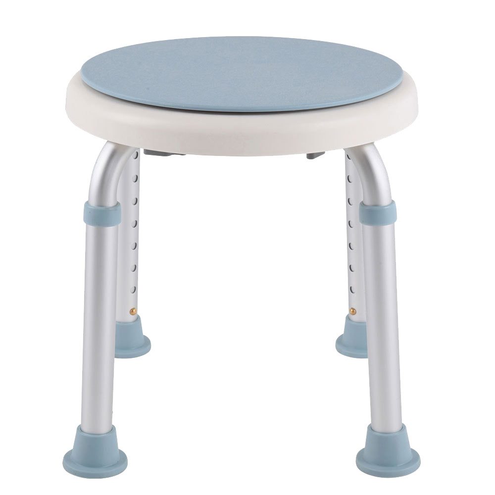 Clanmacy Duschhocker Duschstuhl Badhocker Badsitz, belastbar bis 136 kg, Höhenverstellbar und 360° Drehbar Duschhilfe Duschsitz