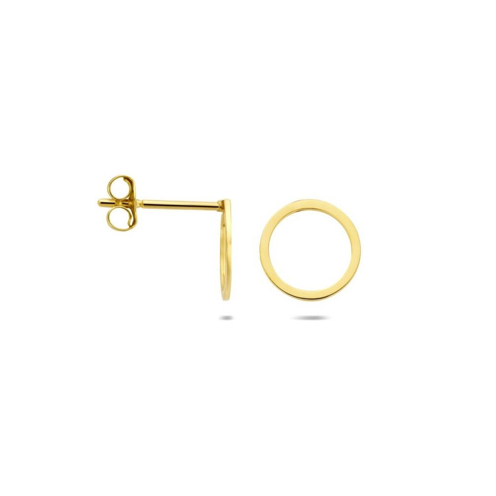 NICEANDnoble Paar Ohrstecker 585er Gelbgold Ohrstecker Ring