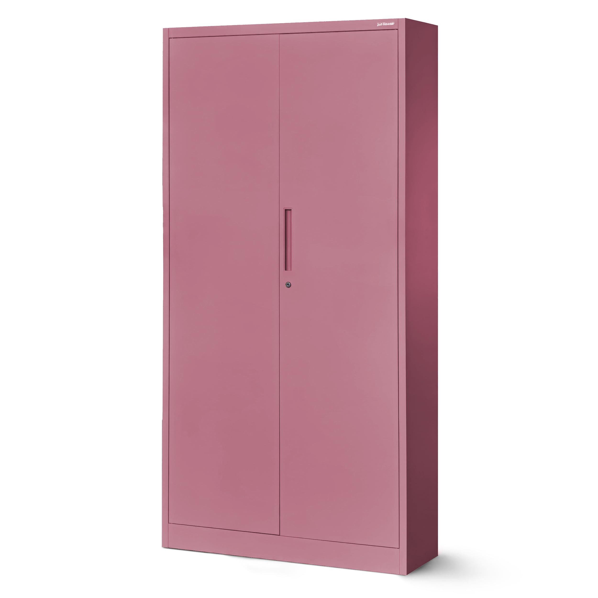 Jan Nowak Aktenschrank Metall Büroschrank abschließbar 90 cm JAN 4 Böden Stahl (Pulverbeschichtet 0,6 mm Wandmontage möglich PZH-zertifiziert) Ordnerschrank 50 Ordner Schloss 2 Schlüssel robust 13 Farben